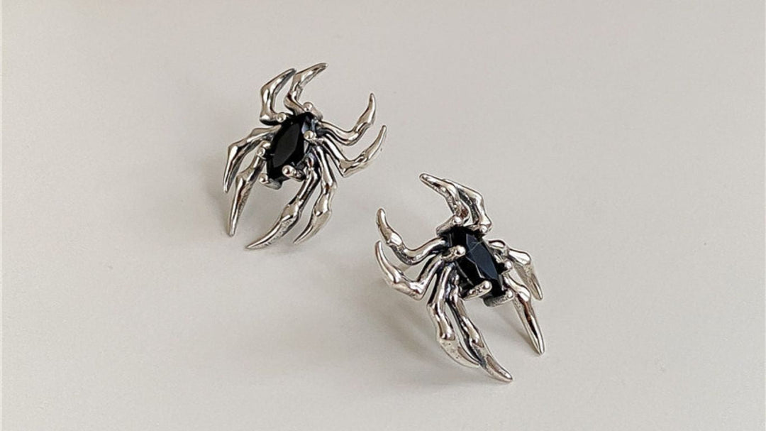 realistic spider earrings