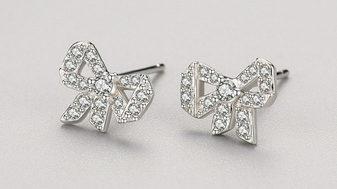 best silver bow earrings