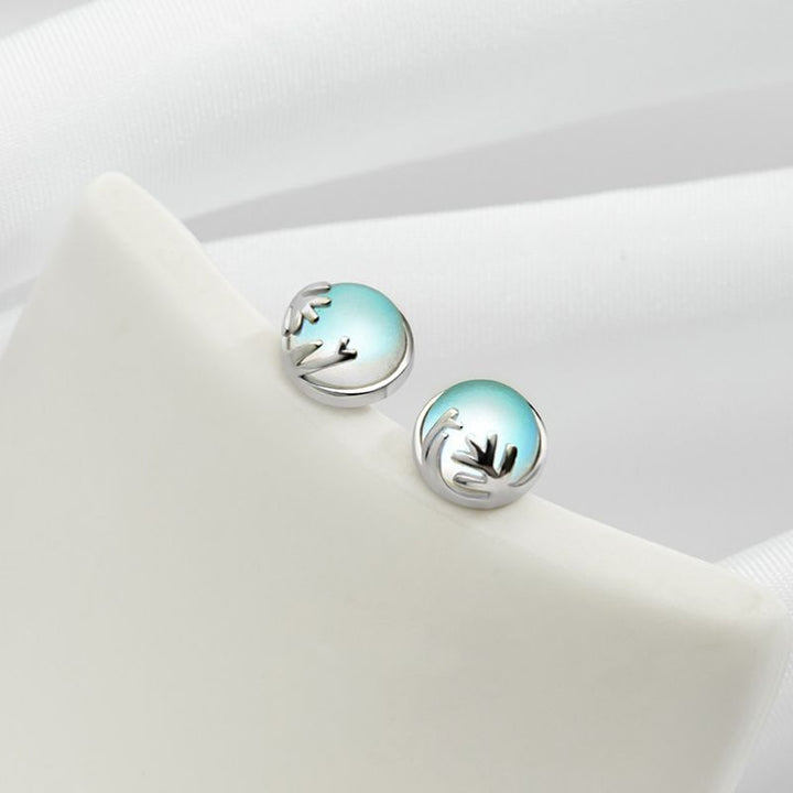 Aurora Forest Moonstone Earrings