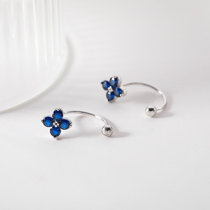 blue clover earrings