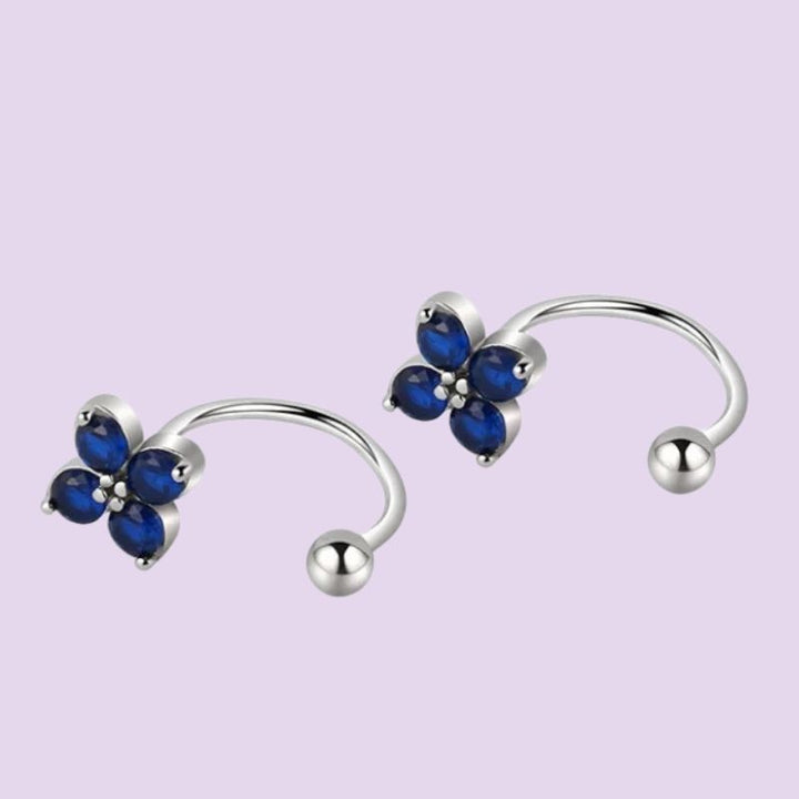 blue clover earrings