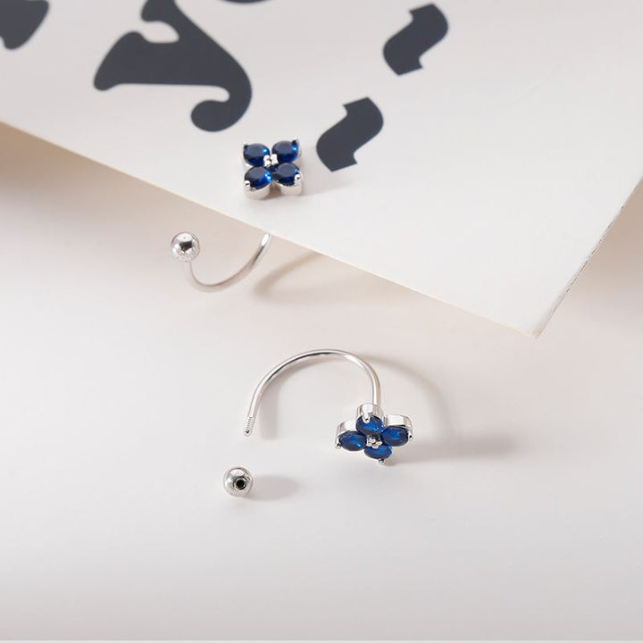 blue clover earrings