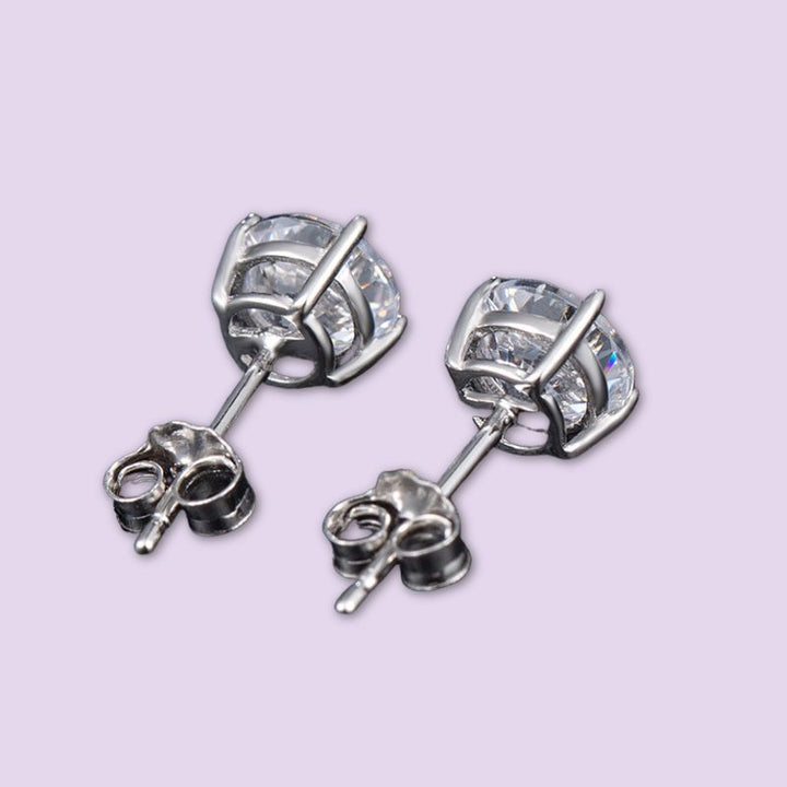 CZ Diamond Stud Earrings