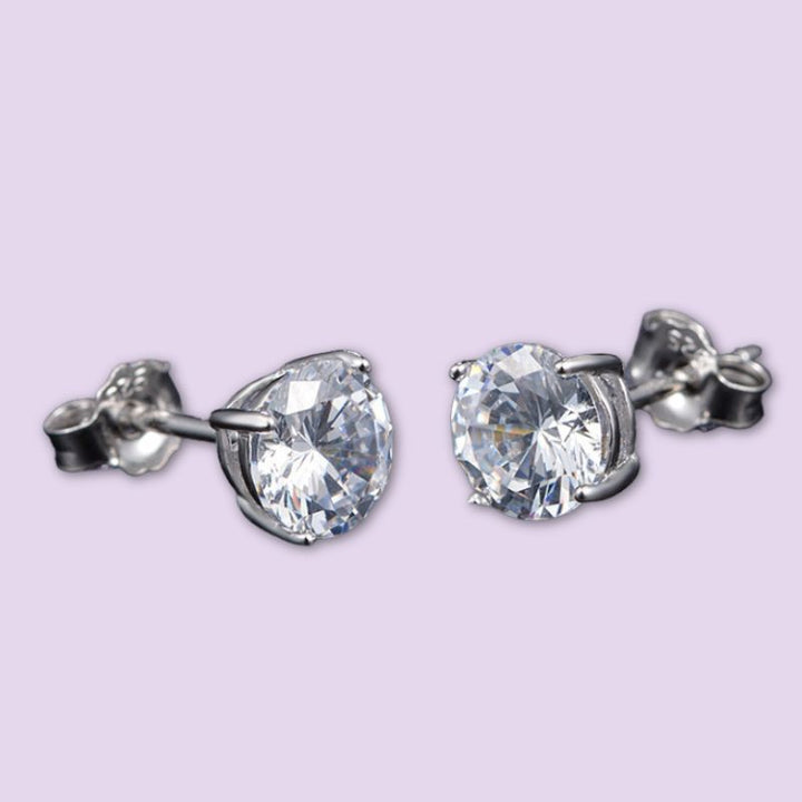 CZ Diamond Stud Earrings