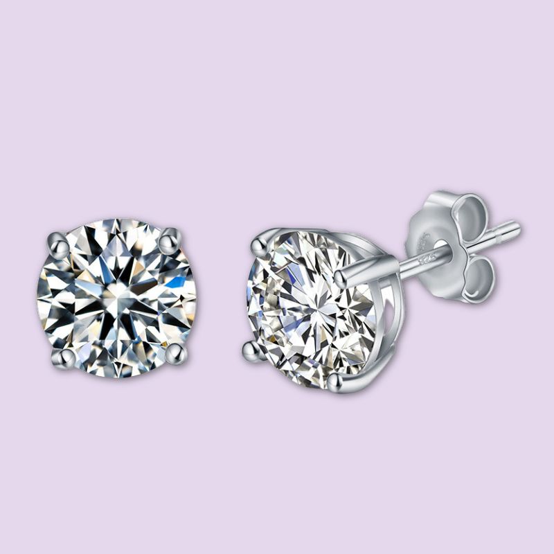 CZ Diamond Stud Earrings