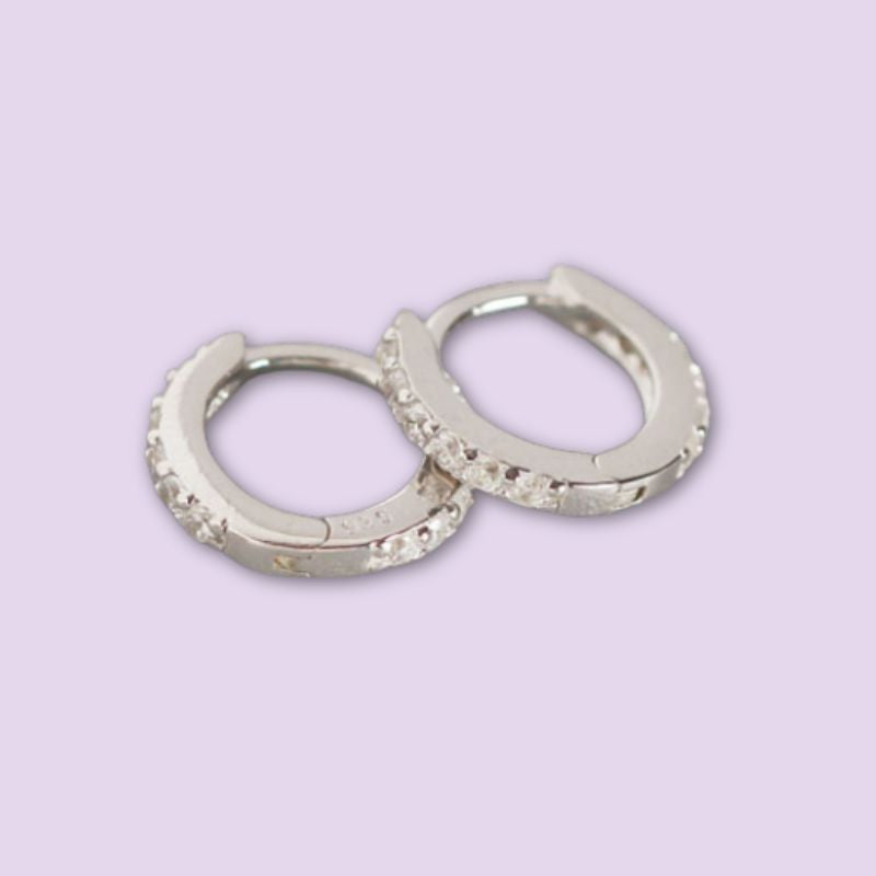 Cubic Zirconia Nordstrom Sterling Silver Hoop Earrings Nordstrom