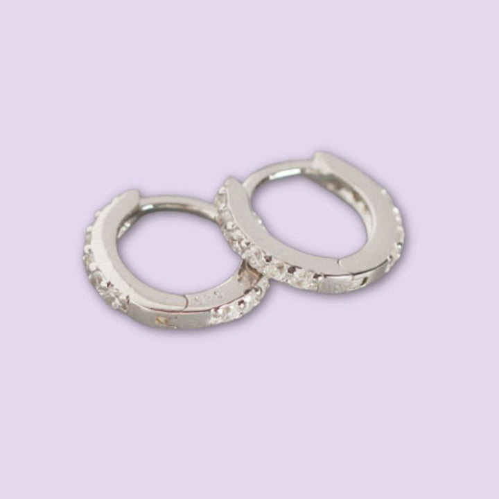 studded huggie earrings