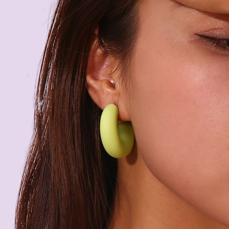 Colored Open Hoop Earrings