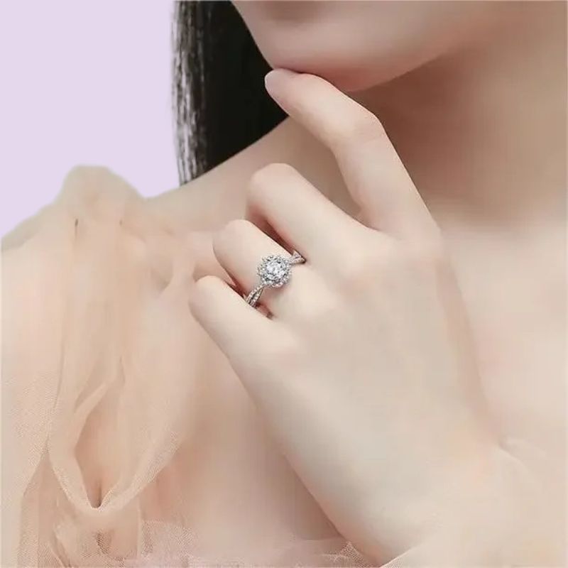 flower ring engagement ring