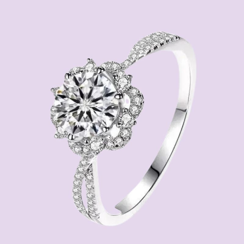 flower ring engagement ring