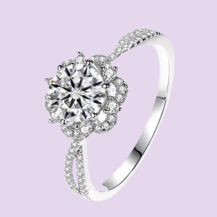 flower ring engagement ring