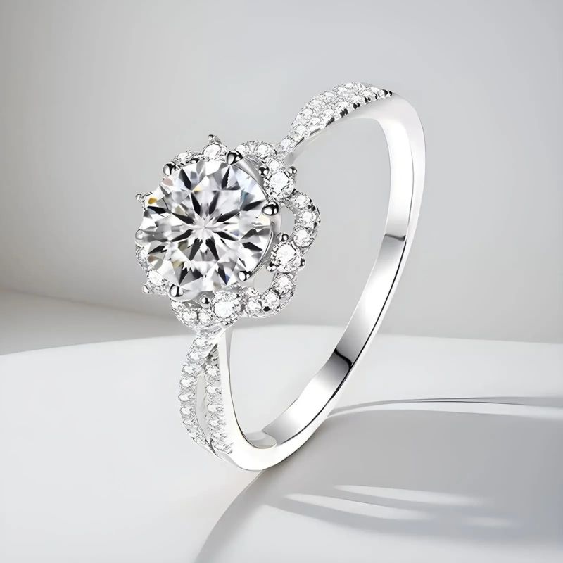 flower ring engagement ring