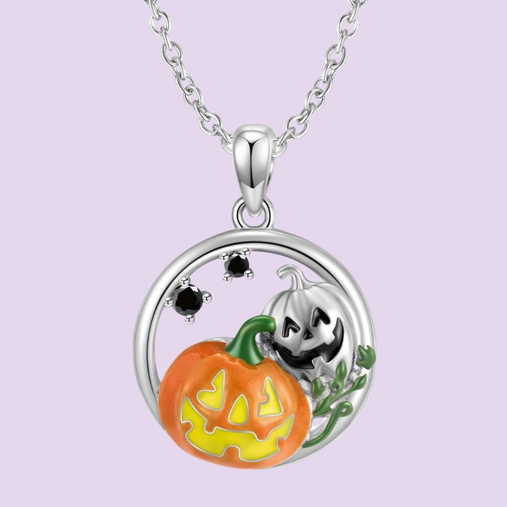 Ghost & Pumpkin Pendant Necklace