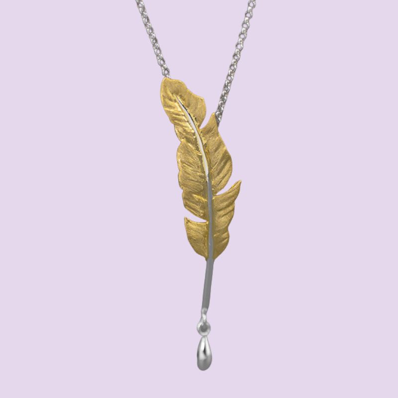Gilded Feather Necklace
