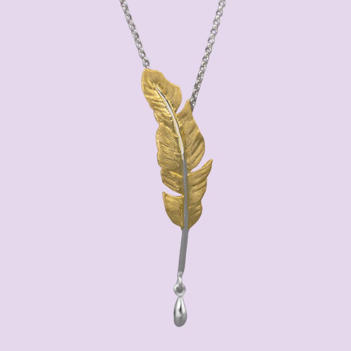 Gilded Feather Necklace