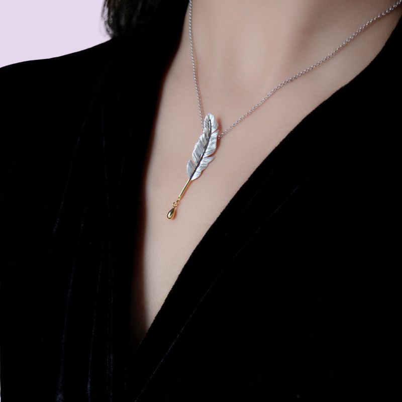 Gilded Feather Necklace