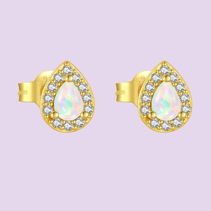 Teardrop Opal Stone Earrings