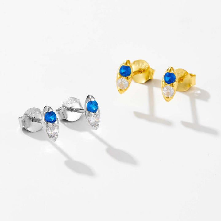 Royal Blue Crystal Stud Earrings