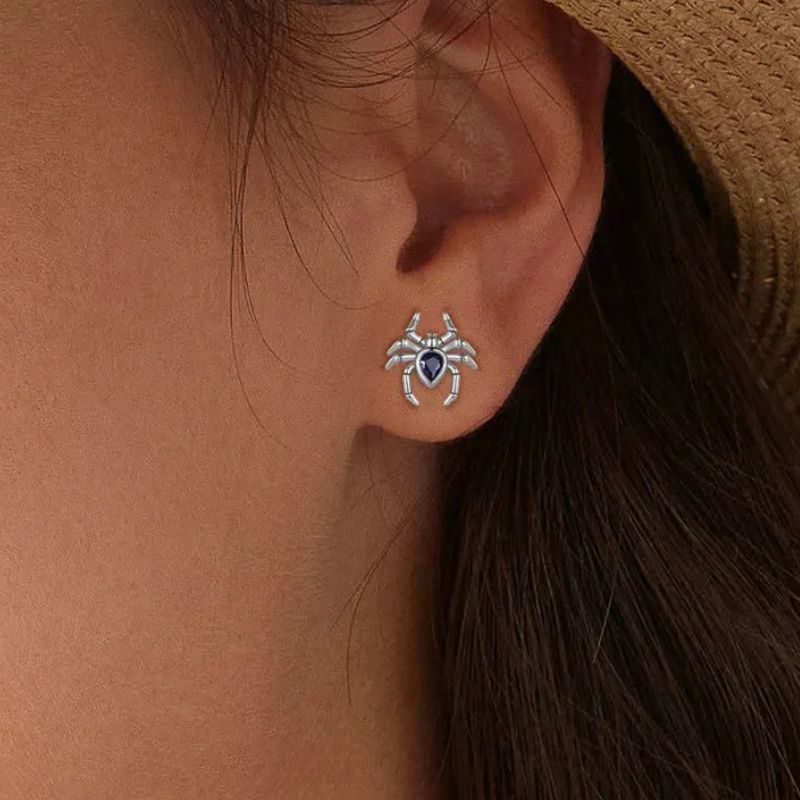 spider stud earrings