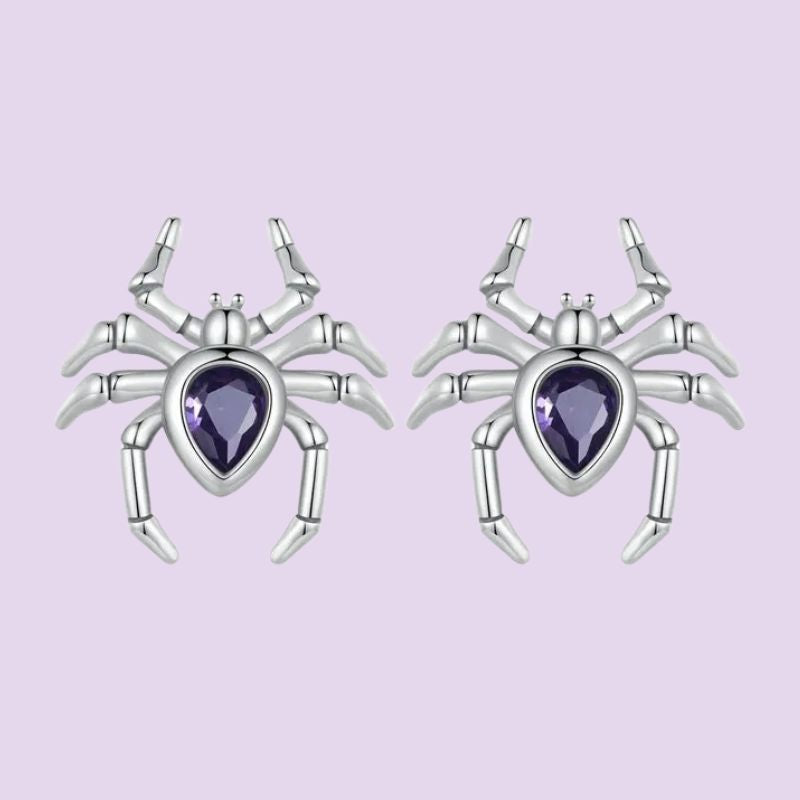 spider stud earrings