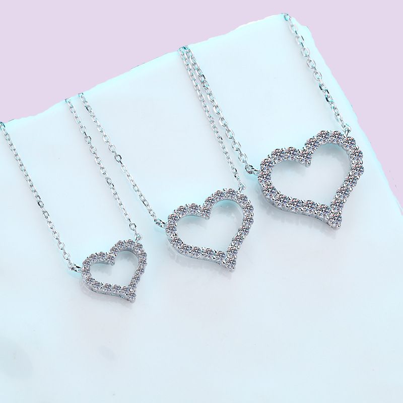 Moisannite Heart Pendant Necklace