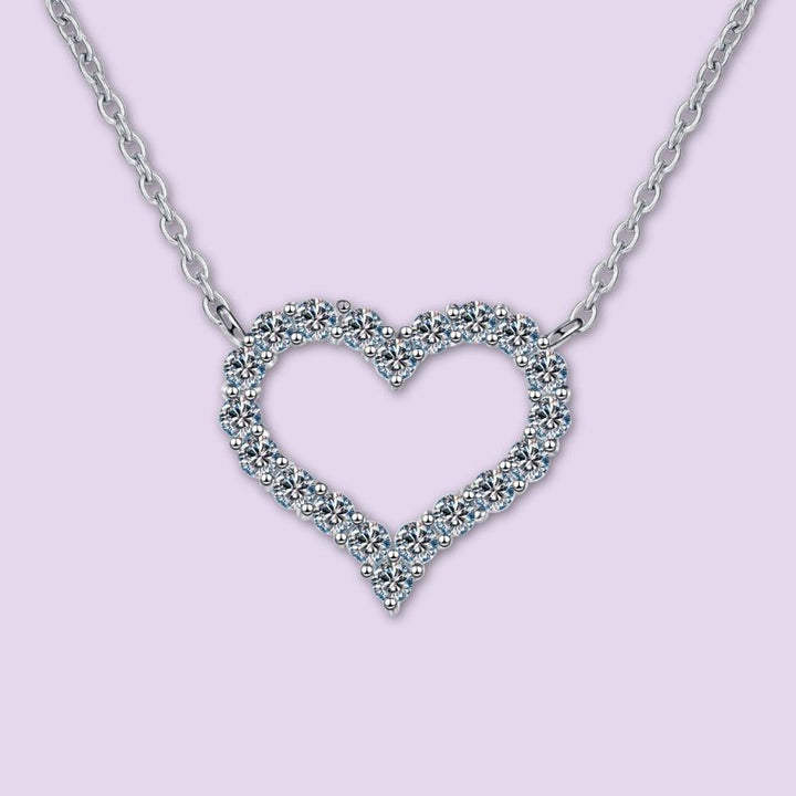 Moisannite Heart Pendant Necklace