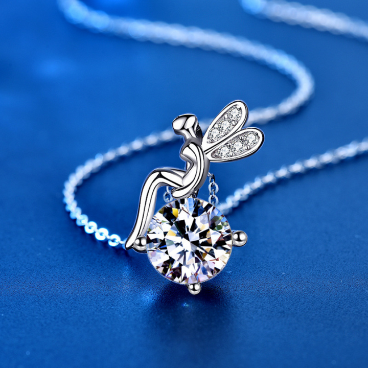 moissanite fairy pendant necklace