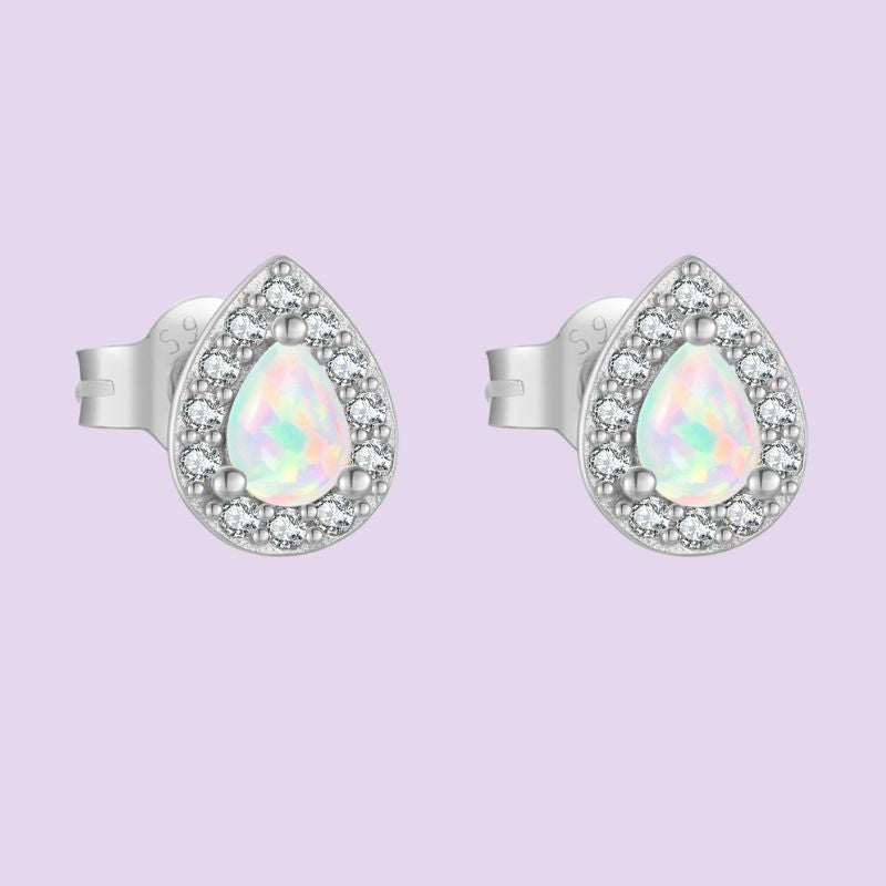 Teardrop Opal Stone Earrings