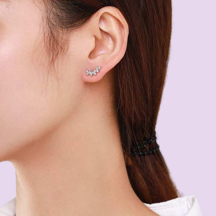 Silver Angel Feather Earrings