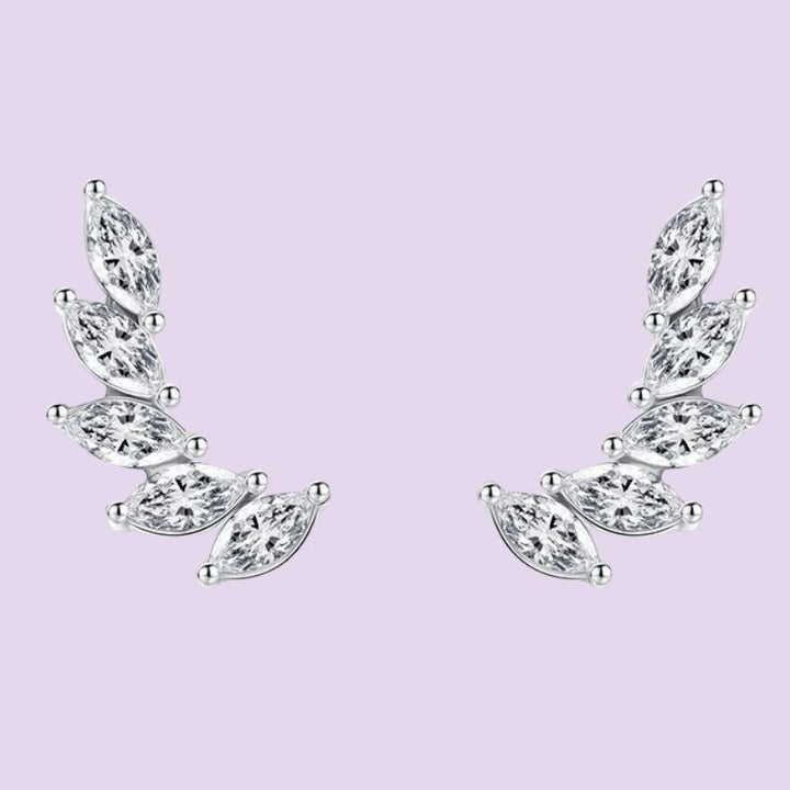 Silver Angel Feather Earrings