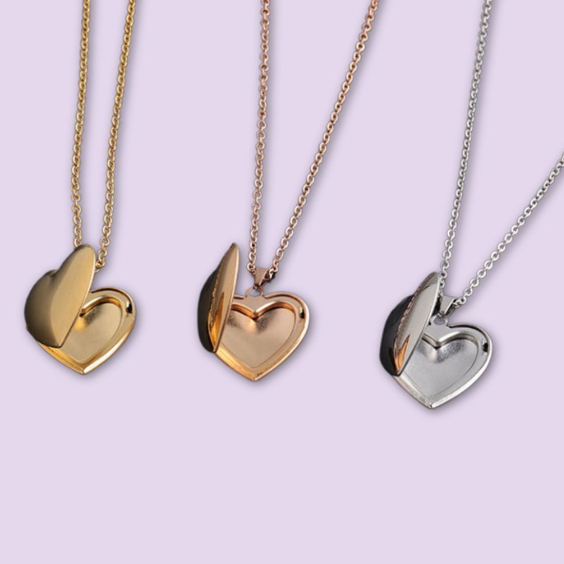 heart pendant locket necklace