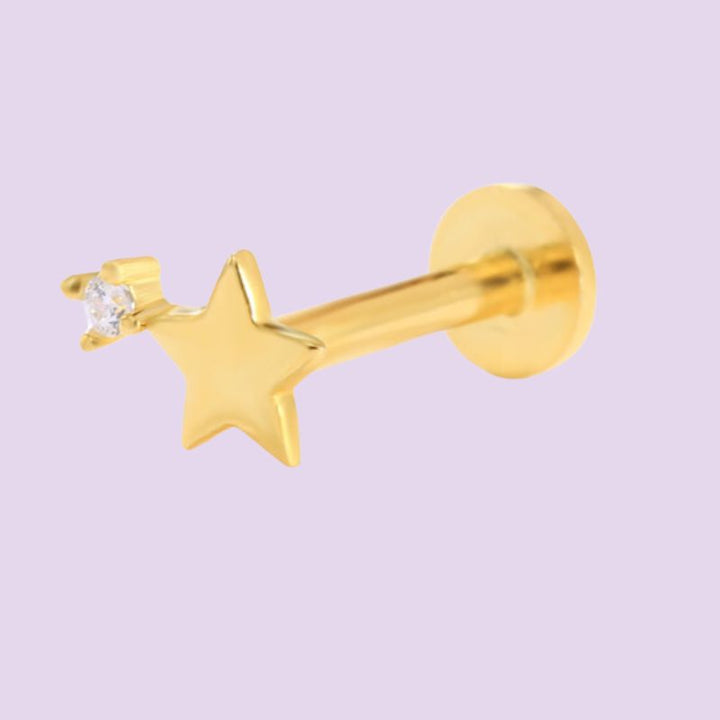 Single Star Stud Earrings