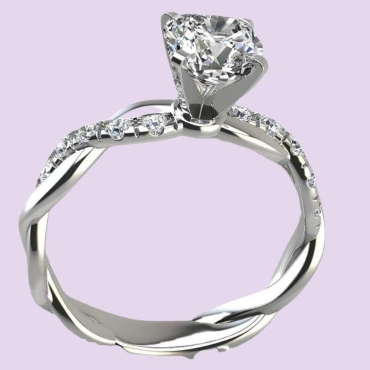 Twisted Band Engagement Ring