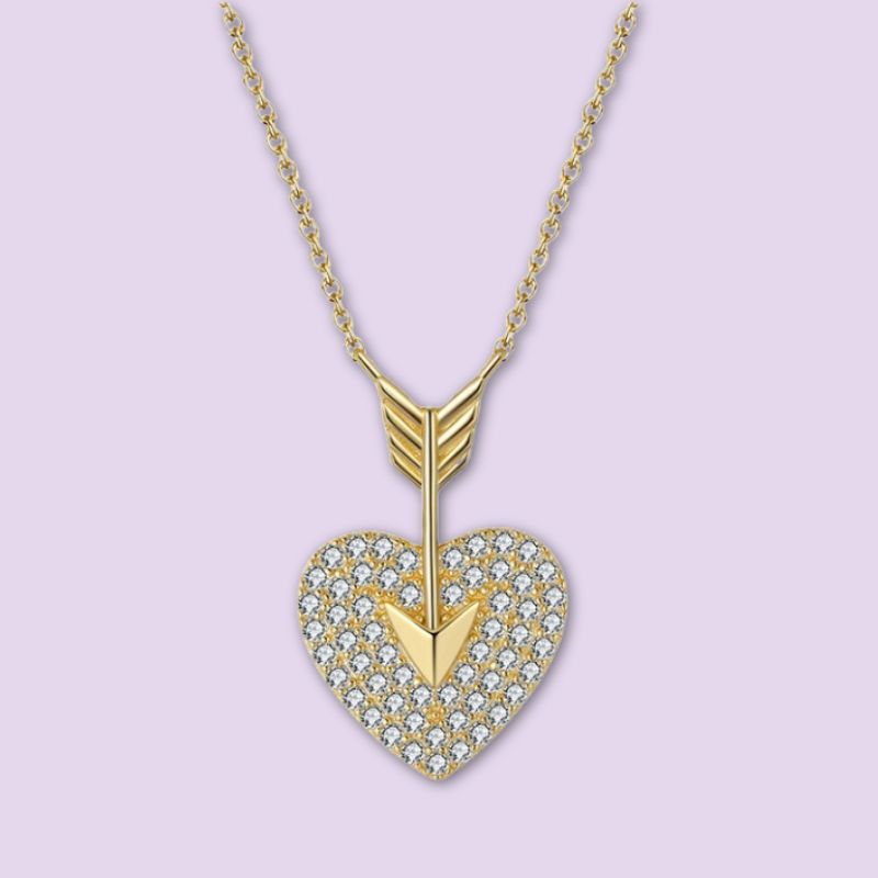 Arrow Heart Pendant Necklace