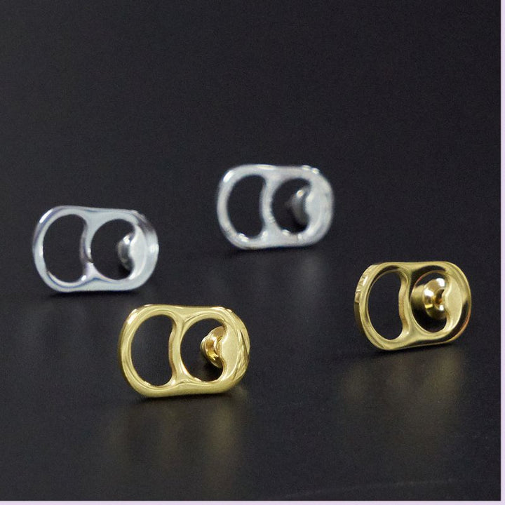 Quirky Can Tab Stud Earrings