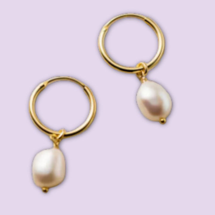 Natural Water Baroque Pearl Earrings