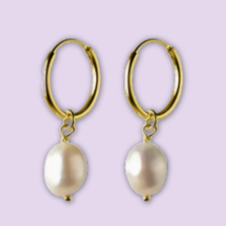 Natural Water Baroque Pearl Earrings