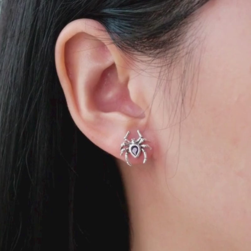 Mini Spider Stud Earrings