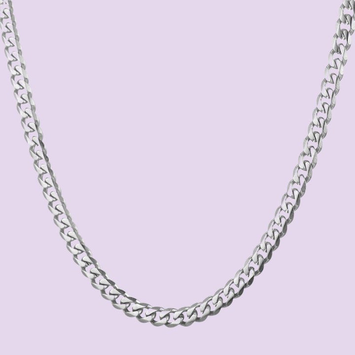 silver cuban link chains