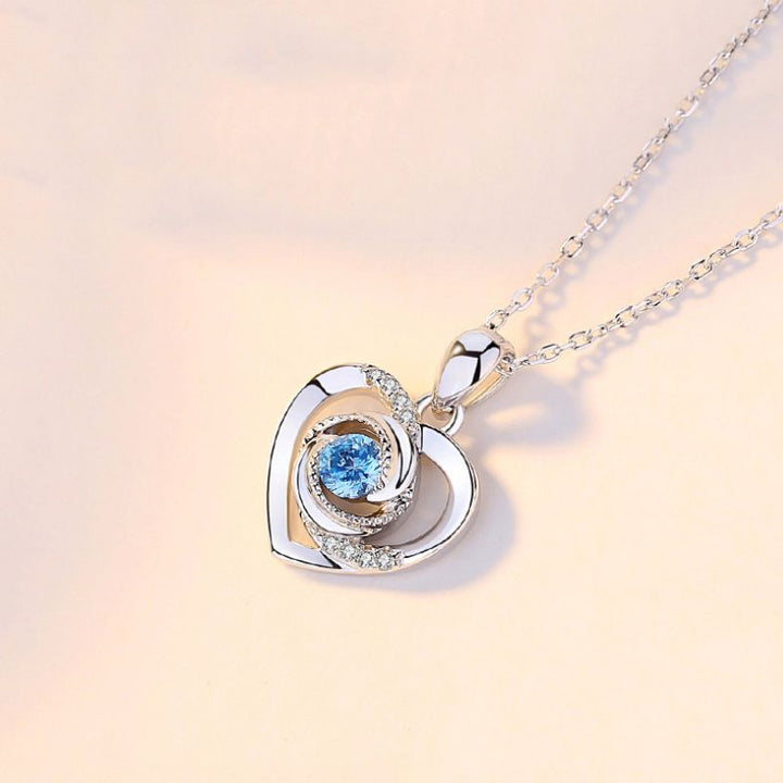 spiral heart pendant necklace