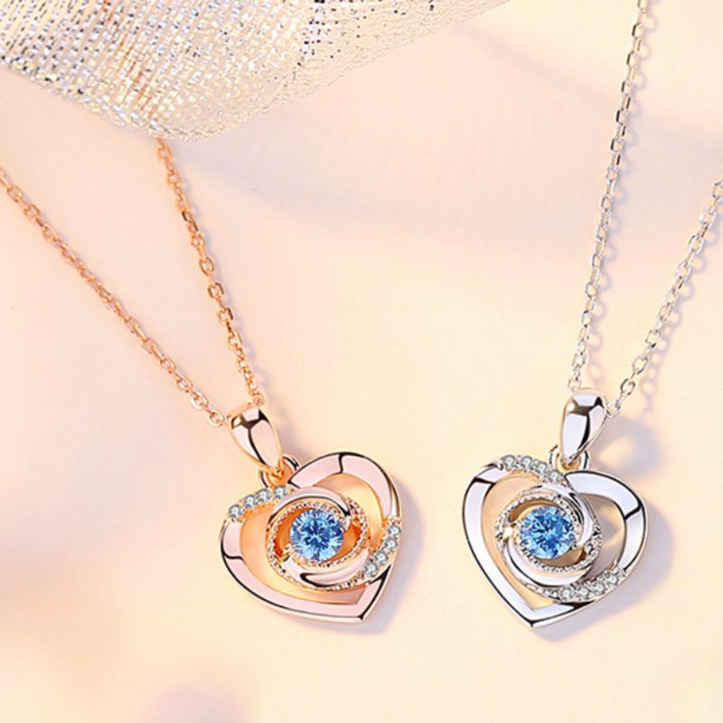 spiral heart pendant necklace