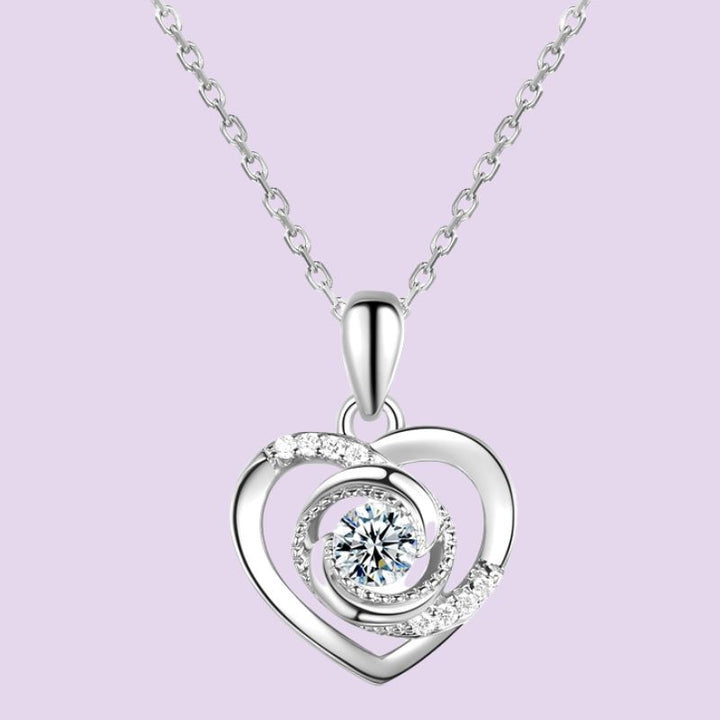 spiral heart pendant necklace