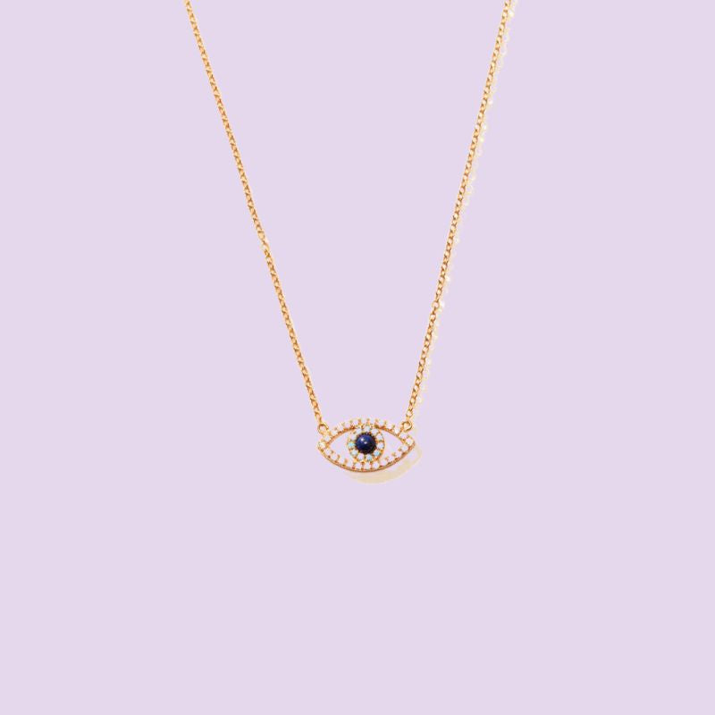 Studded Evil Eye Necklace