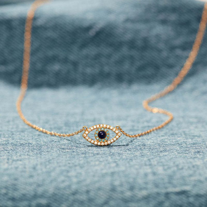 Studded Evil Eye Necklace